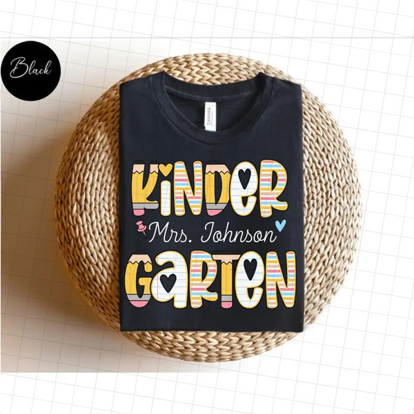 Personalized Kindergarten Teacher Shirt, Custom Kindergarten Teacher Tshirt
