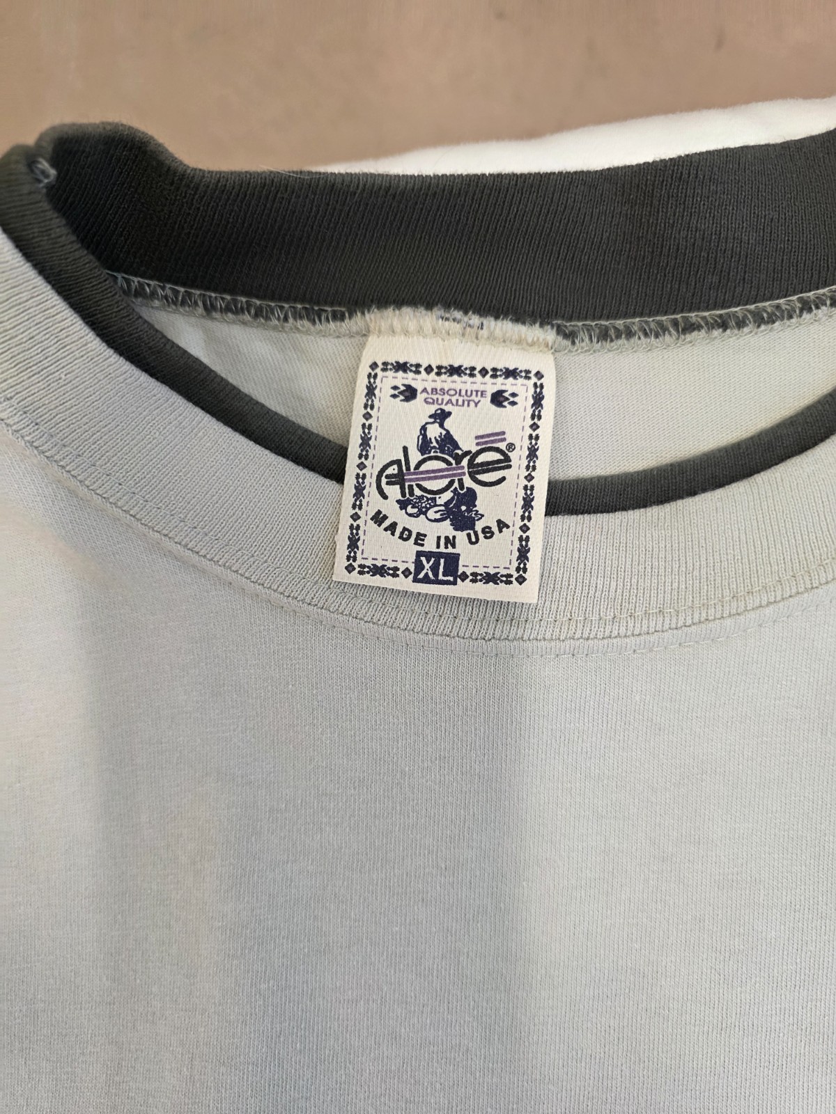 Men’s Alore Absolute Quality T-Shirt Made in USA XL Tan Black