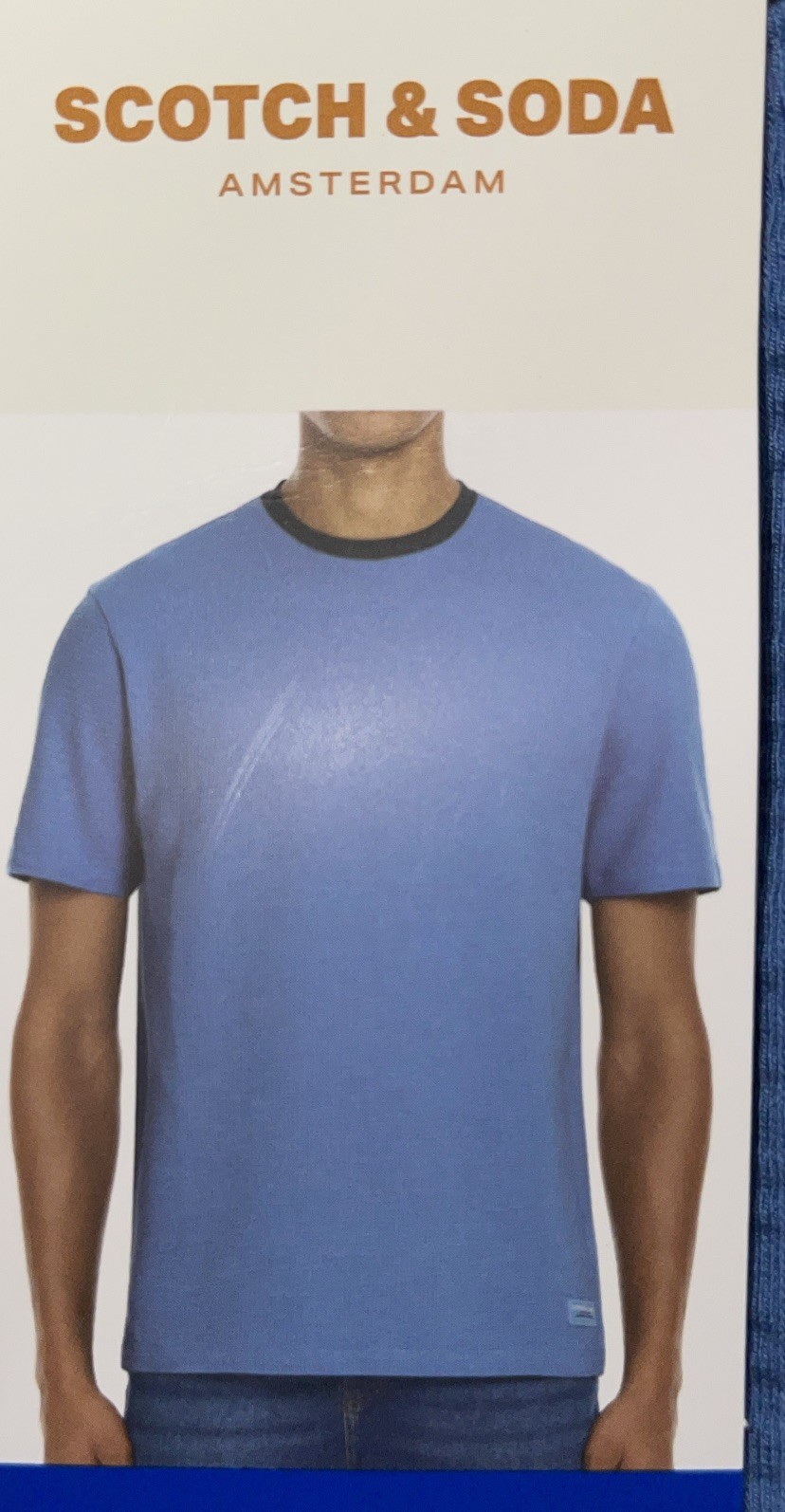 Scotch & Soda Amsterdam Men’s Short Sleeve Tee Shirt, Color Blue, Size Large