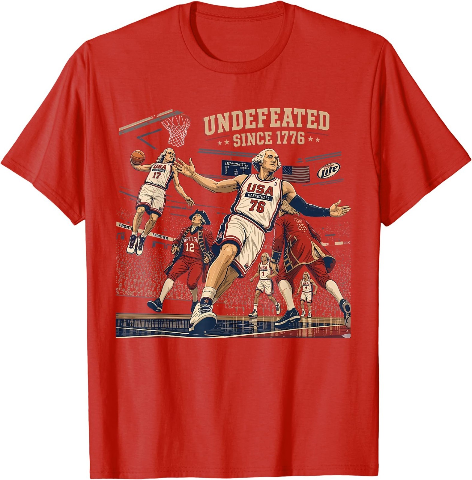 Undefeated Since 1776 America 4th of July Independence Day T-Shirt