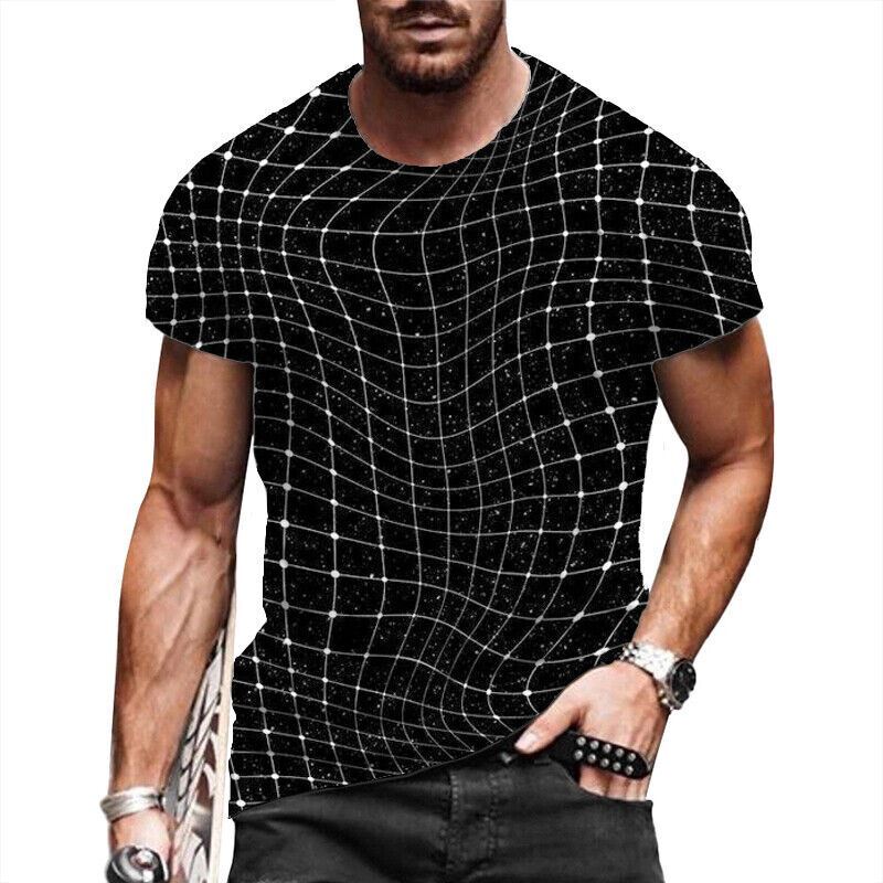 T Shirt Men’s Fashion Black Abstract Graphic T-Shirt Silky Soft Short Sleeve Tee