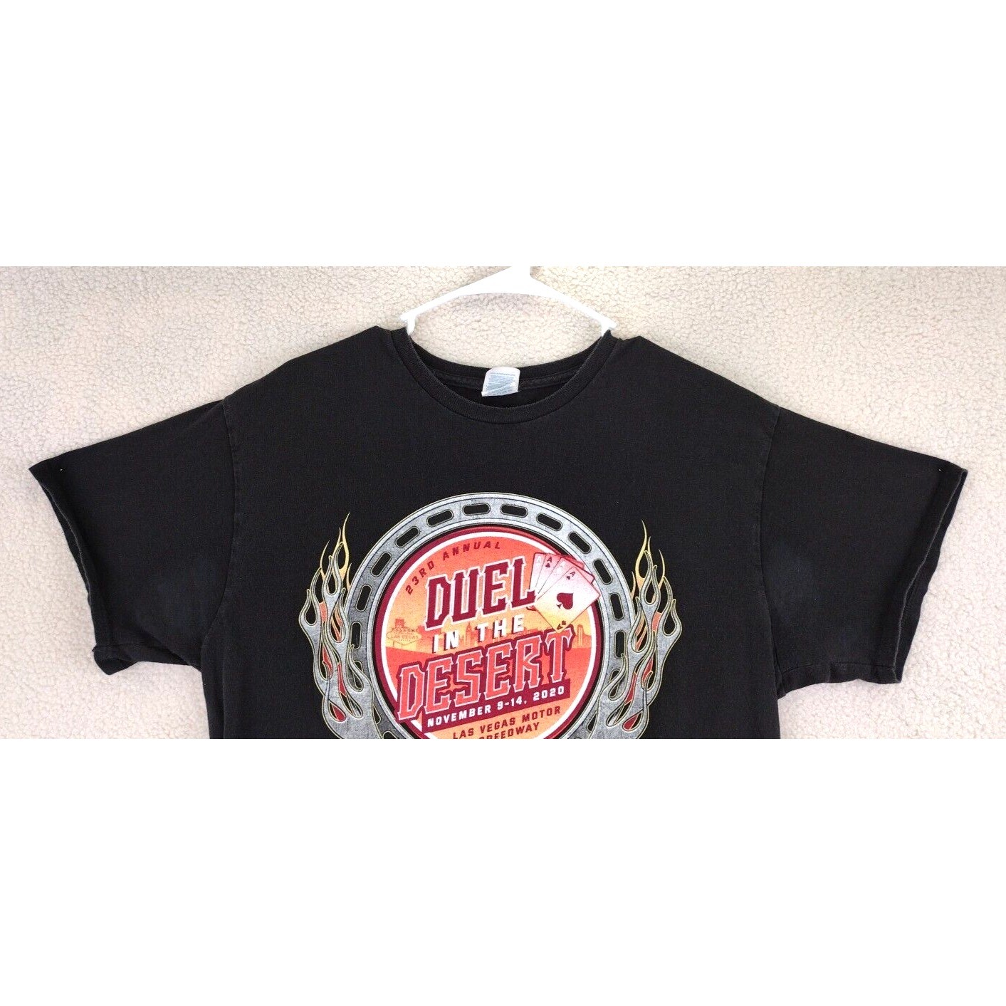 23rd Annual Duel in the Desert Las Vegas Motor Speedway T Shirt Mens Large Black