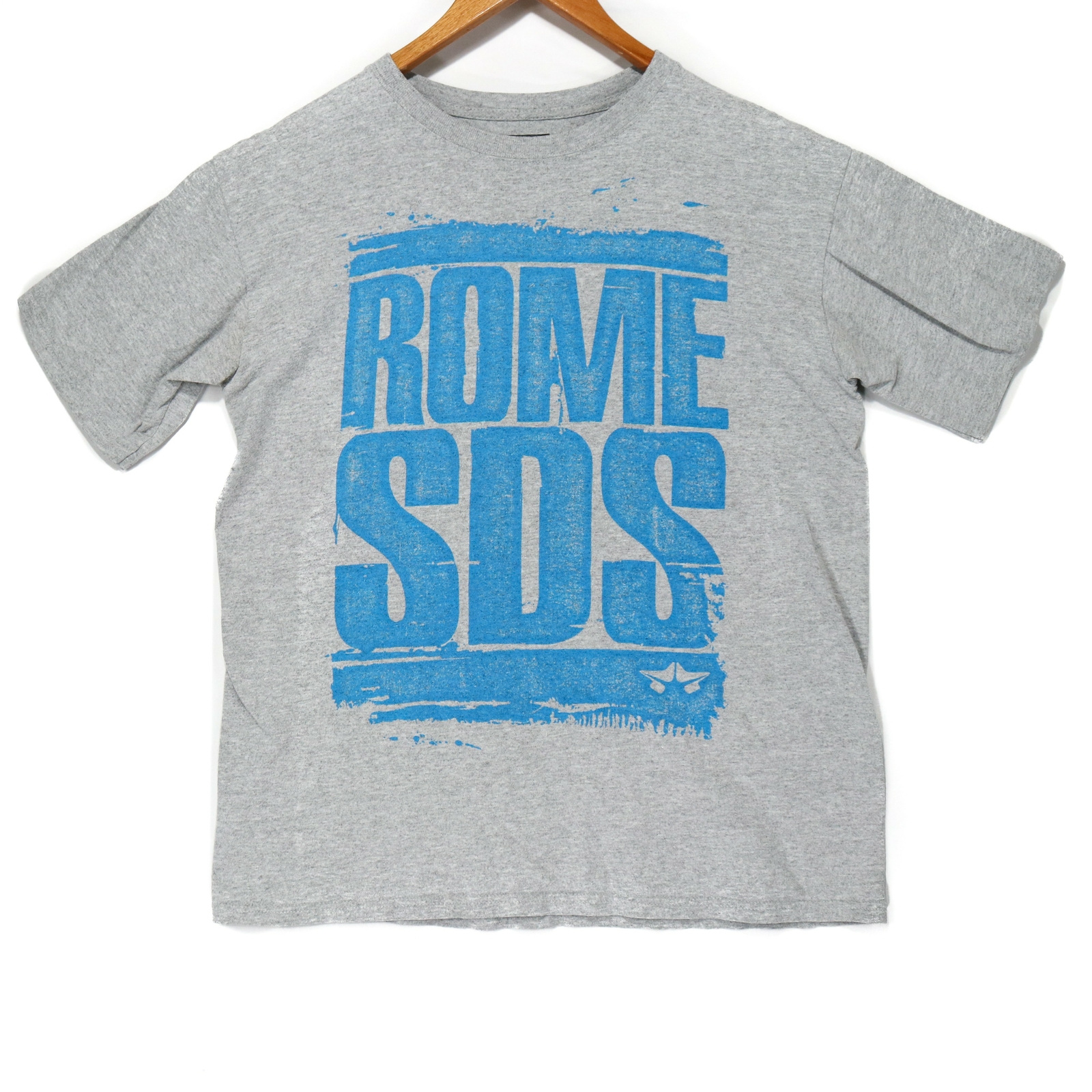 Rome SDS Men’s Gray Spellout T-Shirt – Size Medium