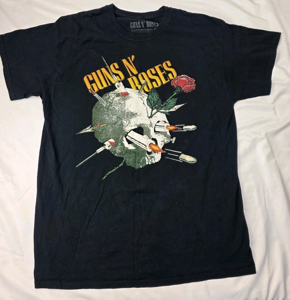 Spring Ford Classic Sports Wear Guns N’ Roses Black Tee Short Sleeve Size Large
