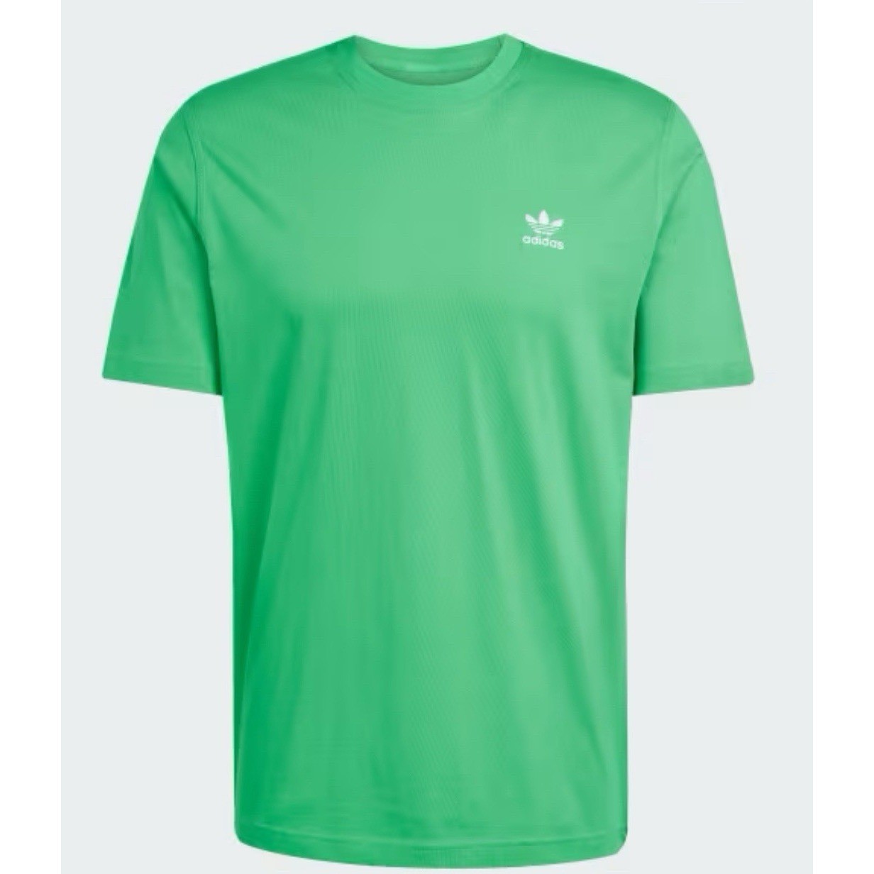 Mens L ADIDAS ORIGINALS logo ESSENTIALS TREFOIL TEE SHIRT GREEN JN0235 large NEW