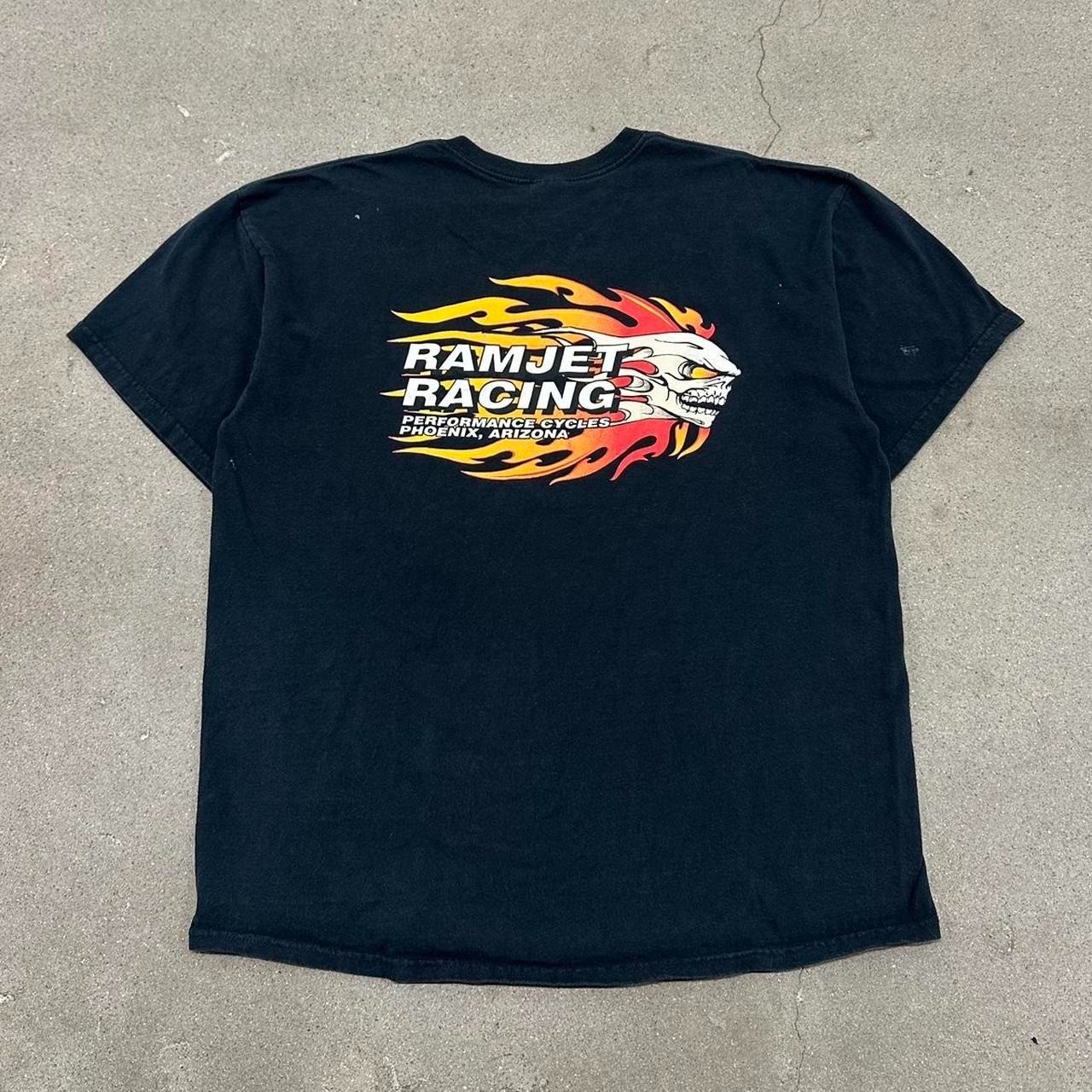Y2K Skull Flame Racing T-Shirt