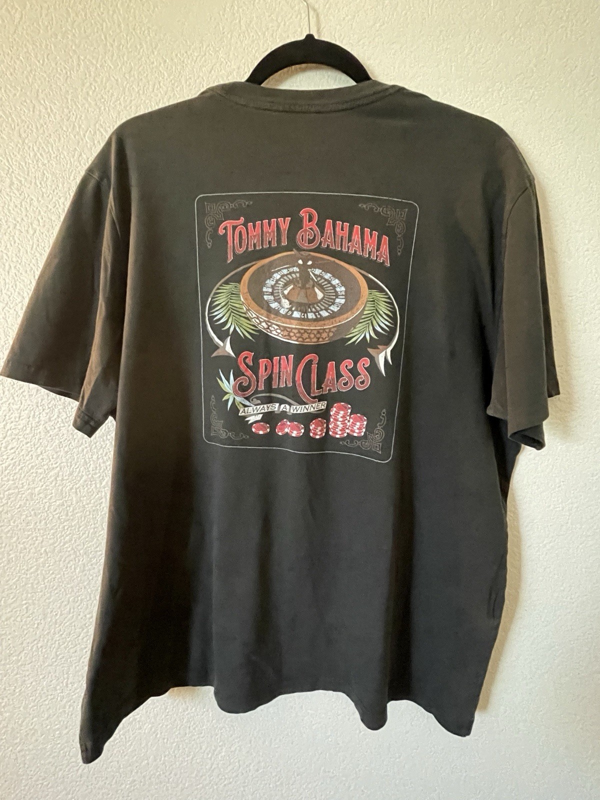 Tommy Bahama Men’s Graphic Logo T-Shirt Crew Neck Short Sleeve Cotton Knit L