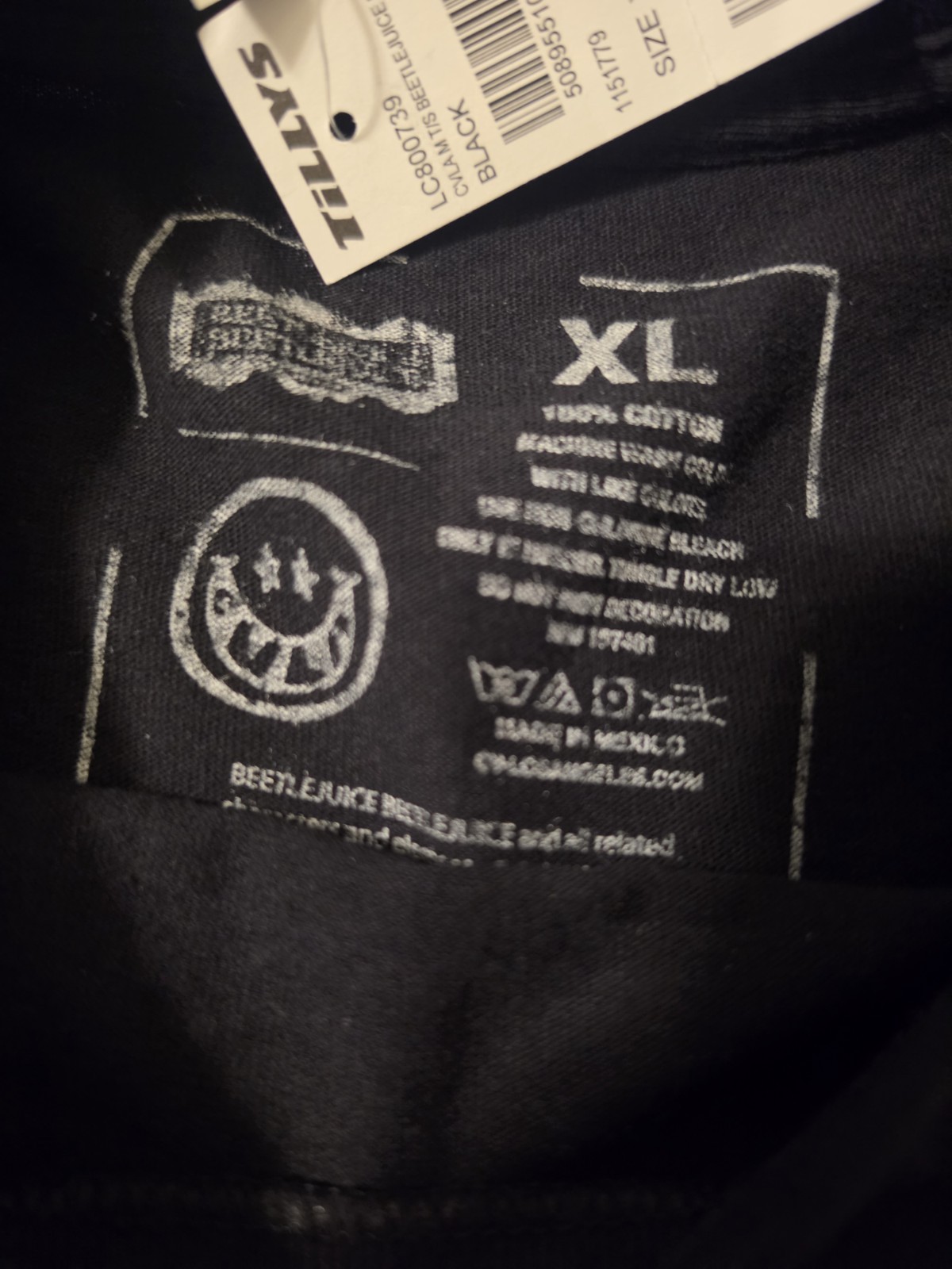 CVLA Beetlejuice Graphic Design Tee Black Size XL