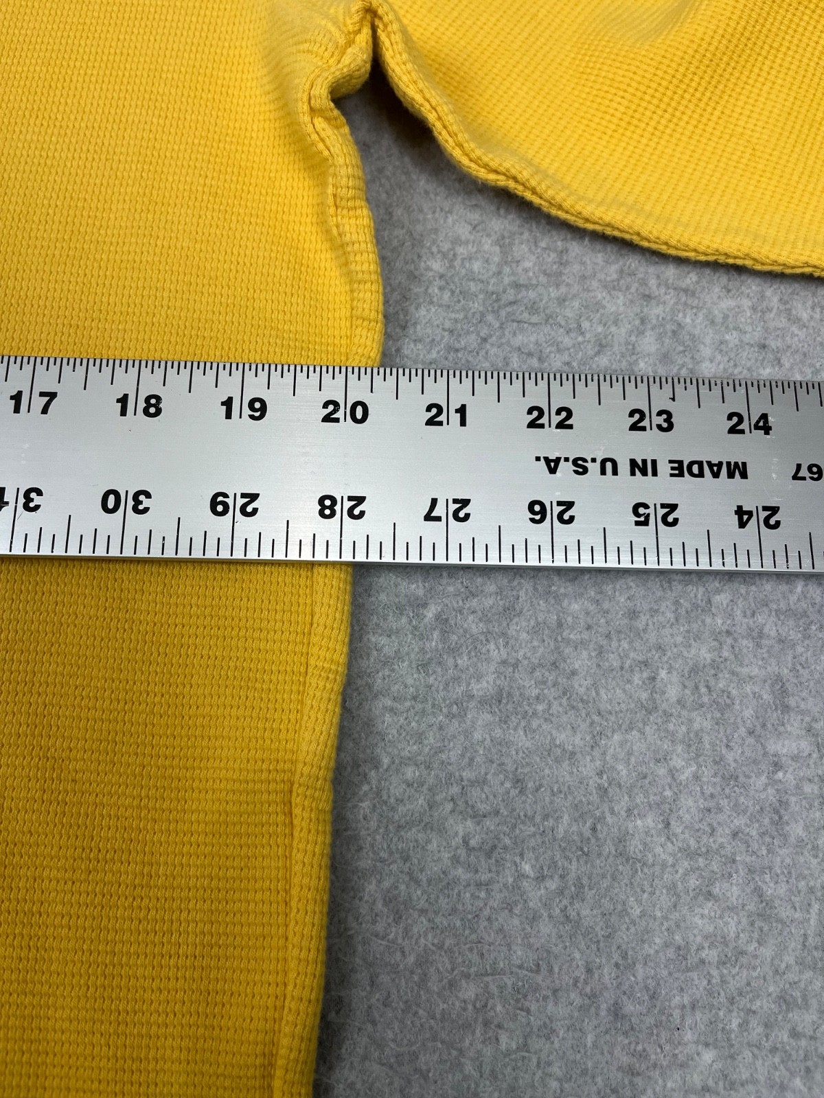 Polo Ralph Lauren Shirt Mens XL Yellow Waffle Knit Long Sleeve Crew Neck