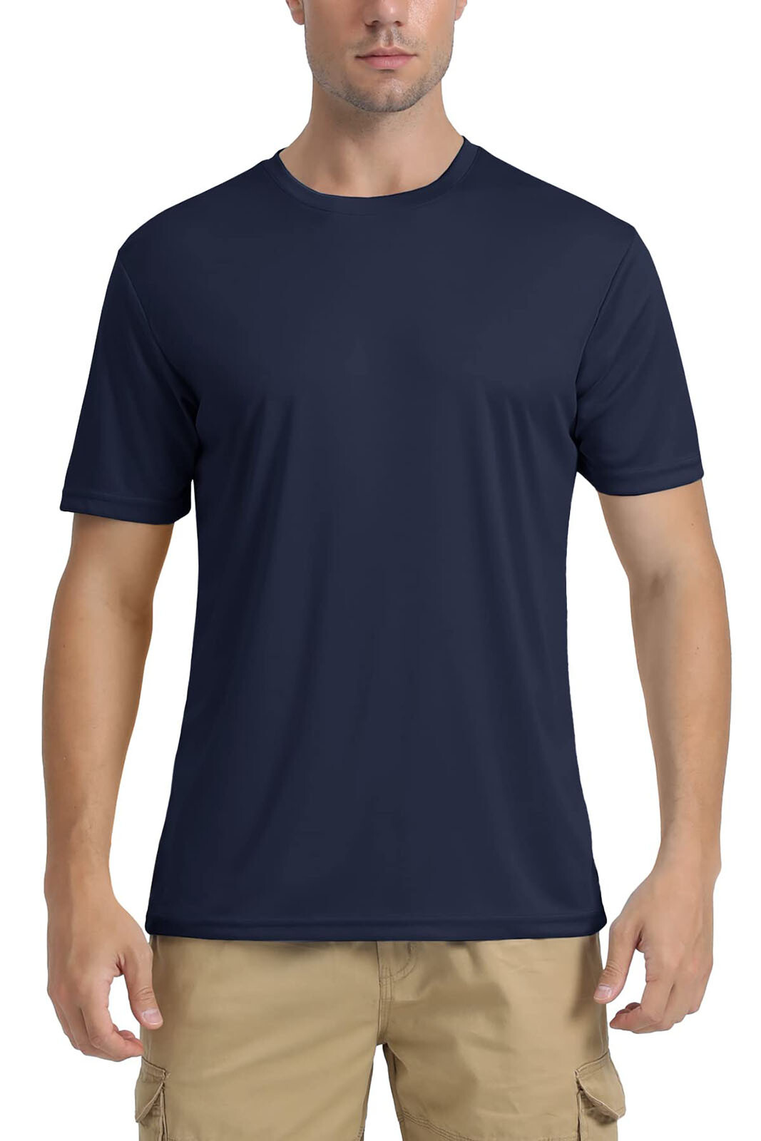 Men’s UPF 50+ Short Sleeve T-Shirt Summer Quick Dry Athletic Sports Running Tops