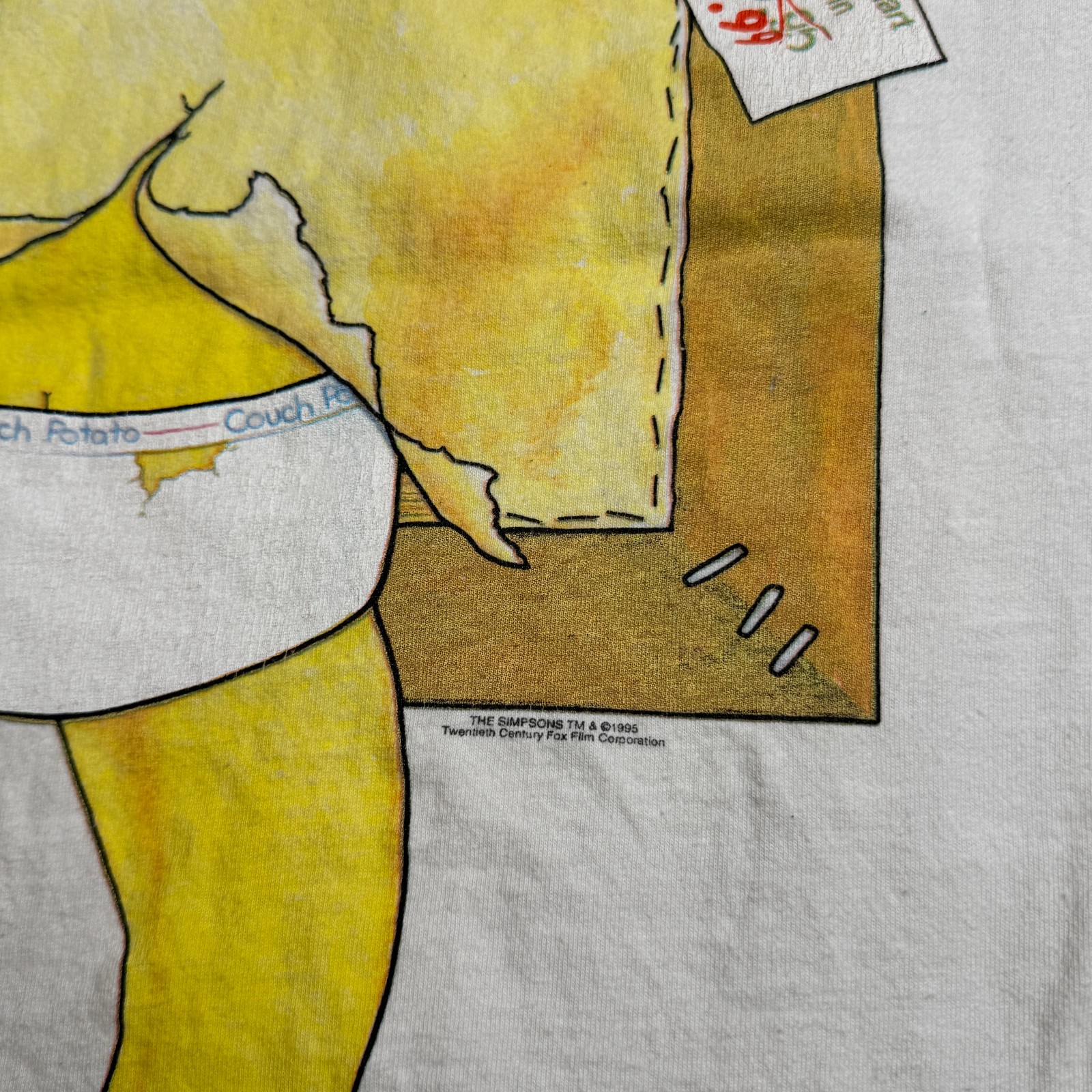 1995 The Simpsons Homer The VIII King T Shirt White 2 Sided Cartoon Vintage