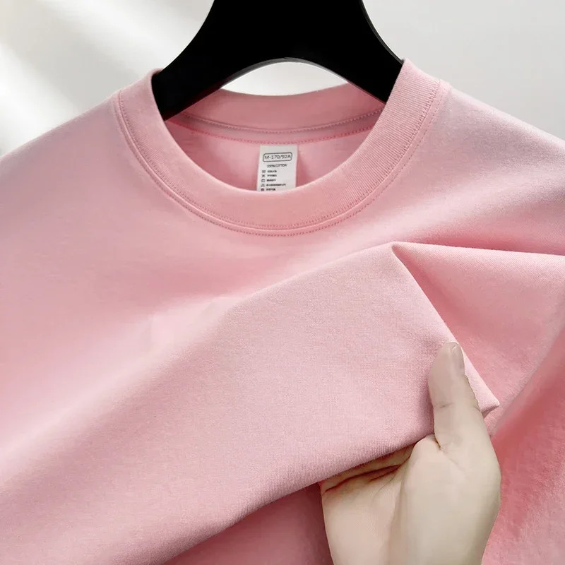 Summer 100% Pure Cotton Men’s Short Sleeve Round Neck Fashionable Style Half Sl