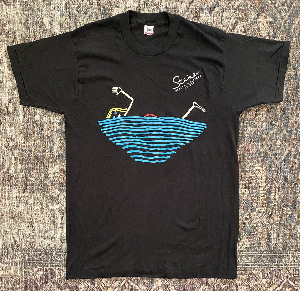 VTG Steiner Health & Fitness at Sea Swimmers Aquatic T Shirt XL Single Stitch