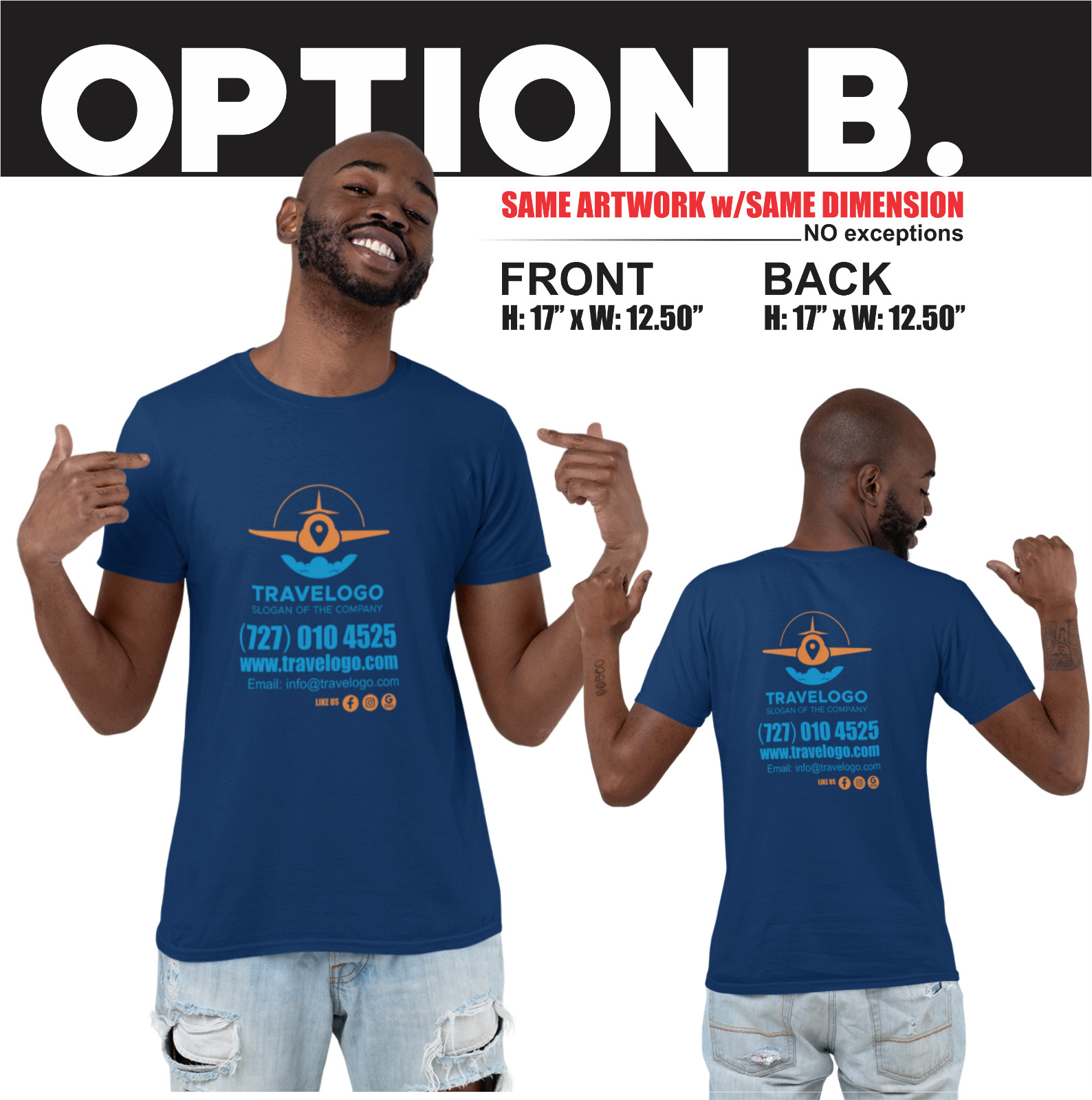 Screen Printed 24 T-Shirt /2 Colors Front + 2 Colors Back/ 100% preshrunk cotton