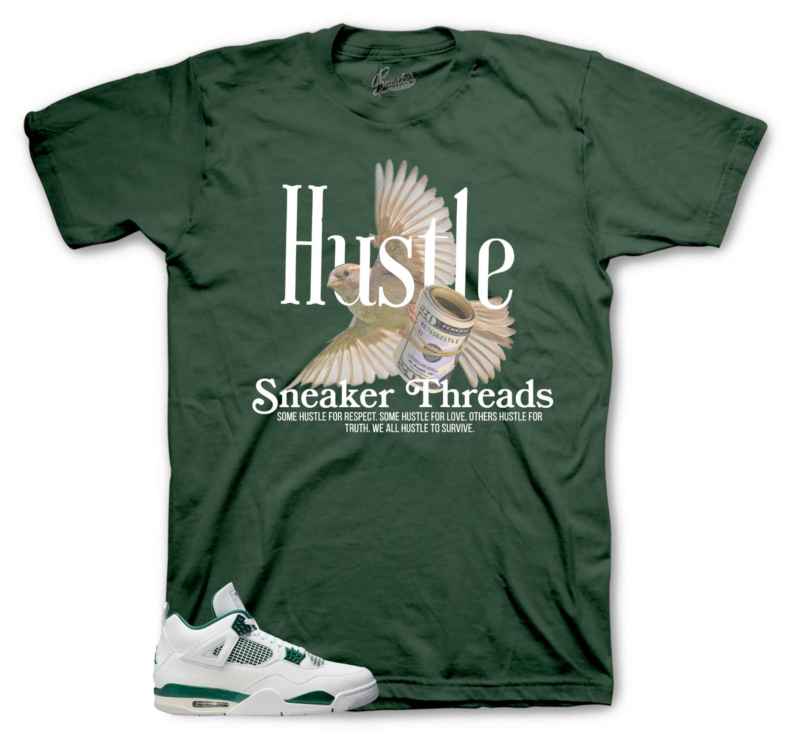 Shirts To Match Jordan 4 Oxidized Green Sneakers – Fly Hustle Tees