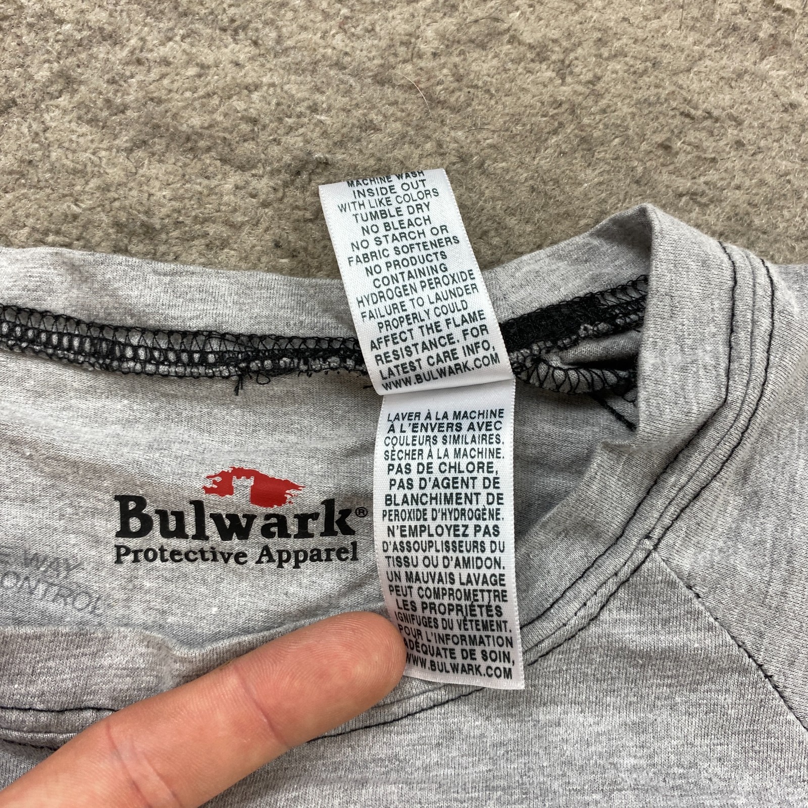 Bulwark FR Shirt Extra Large Gray CAT 2 CAL Flame Resistant HRC ARC Workwear Men