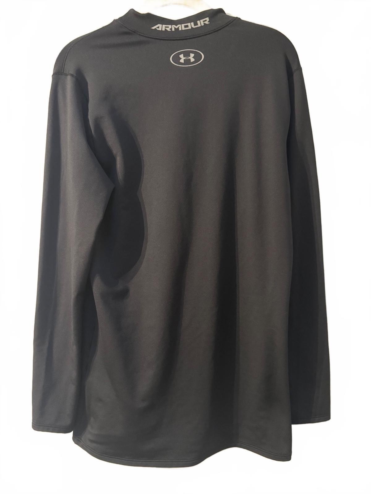 Under Armour ColdGear Fitted Long Sleeve Shirt Medium Black