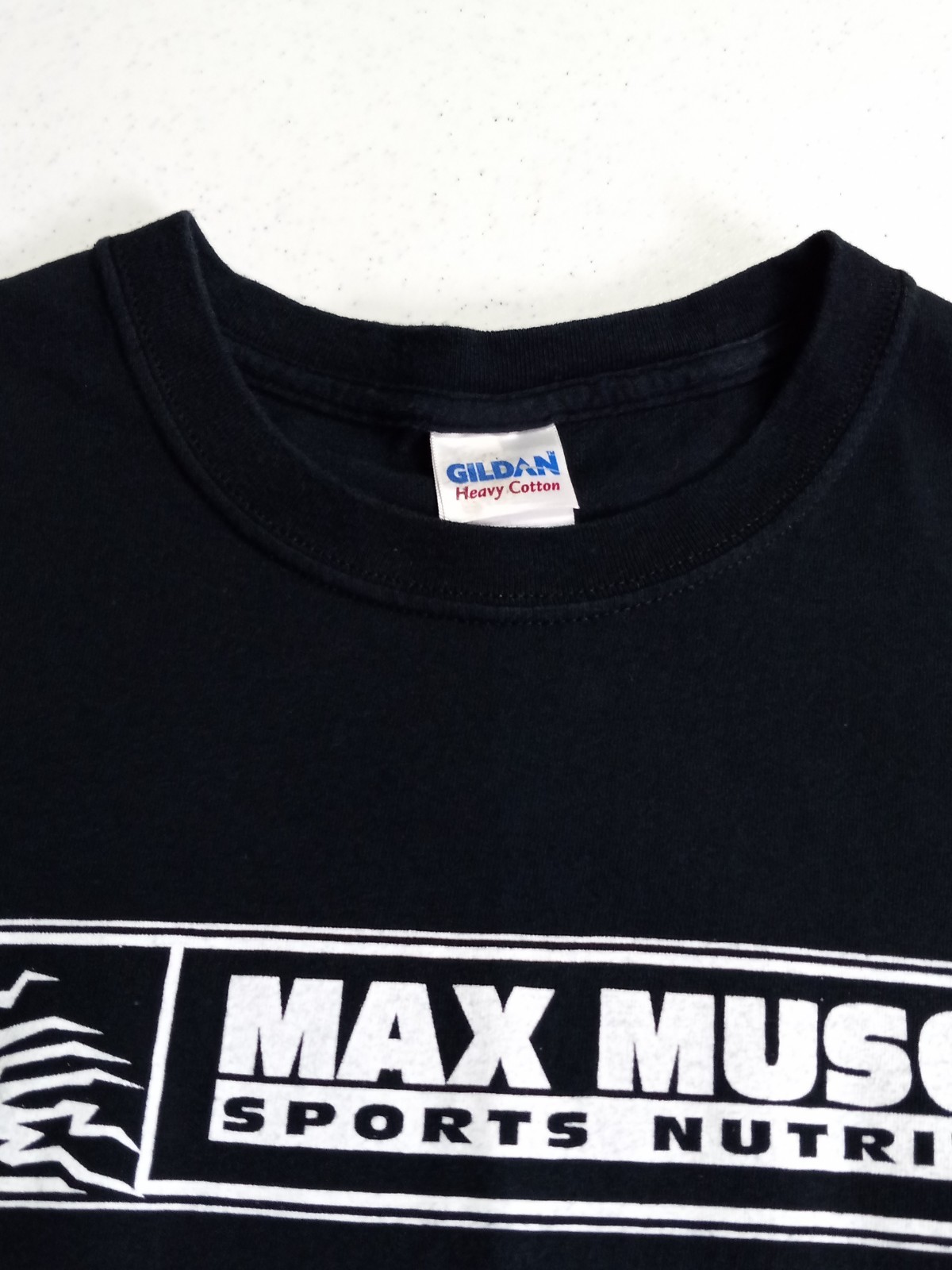 Vintage Max Muscle T-Shirt Mens Large Bodybuilding Gym Supplement Double-Sided