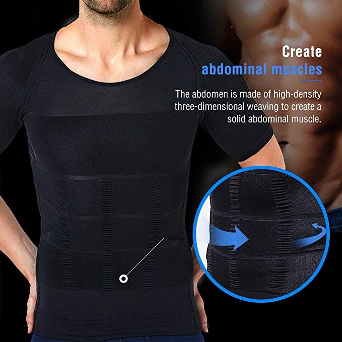 Men Shirts Gynecomastia Compresson Tank Top Slimming Body Shaper Vest Undershirt