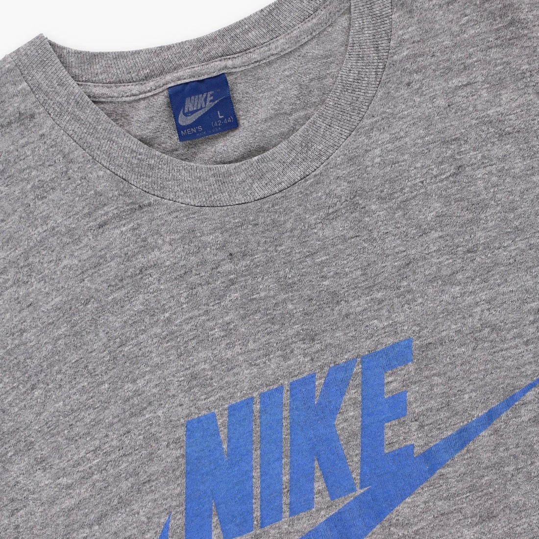 Vintage NIKE Blue Tag 80s Swoosh Logo Single Stitch T-Shirt USA Made (L)