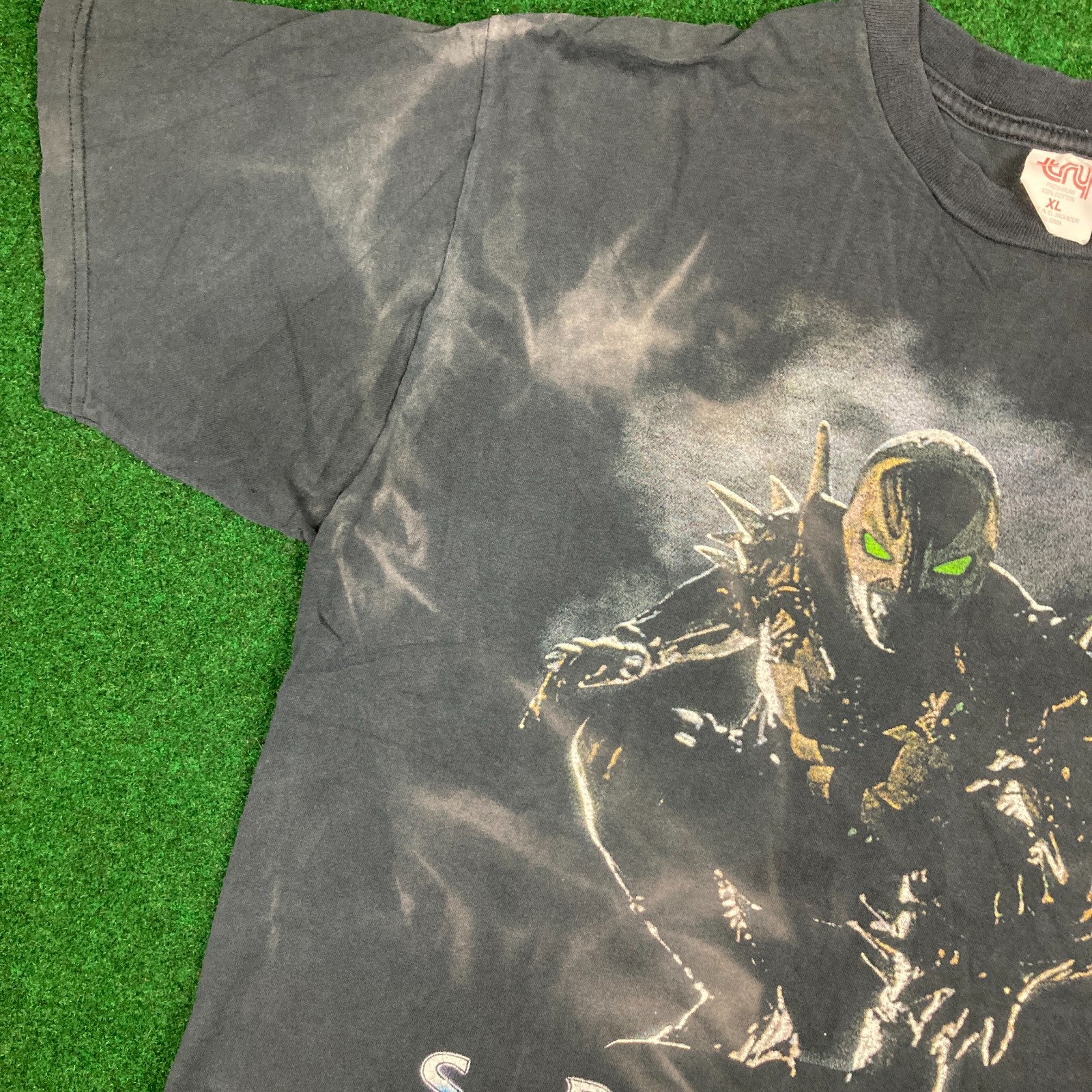 Vintage Spawn Shirt Mens XL Black 1997 Todd McFarlane Movie Promo Logo Faded 90s