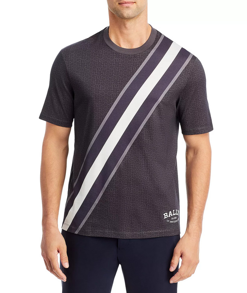 Bally Slant Stripe Tee Multi Size L