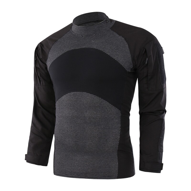 ESDY Mens Combat Long Sleeve Shirt Army Tactical Military T-Shirt Outdoor Casual