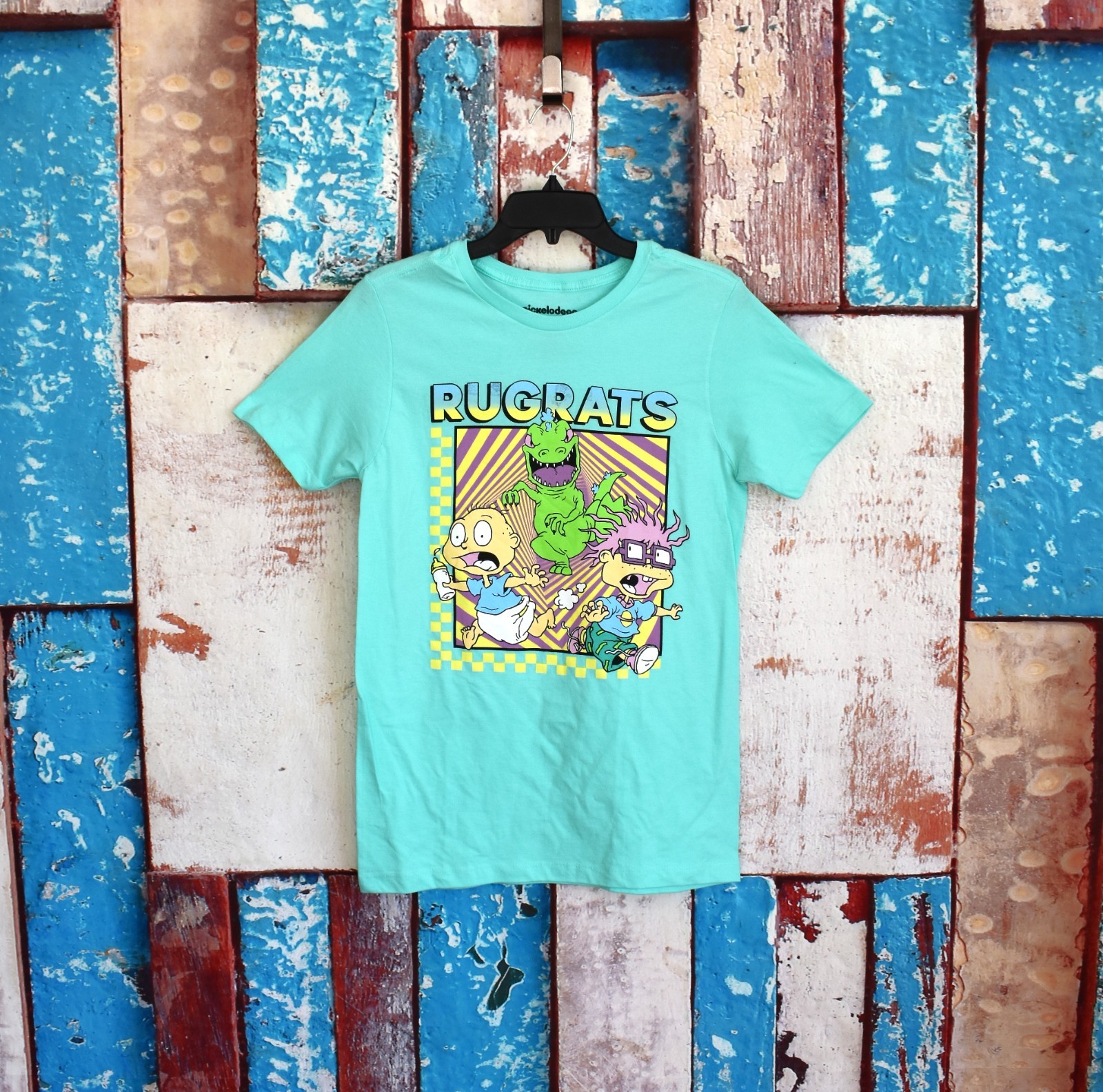 Unisex Nickelodeon Rugrats Graphic T-Shirt Cartoon Tee SMALL Celadon