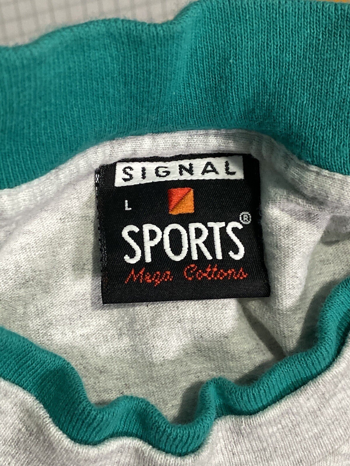 Vintage Signal Sport Kansas Tshirt Large Single Stitch Embroidered Wheat 90s