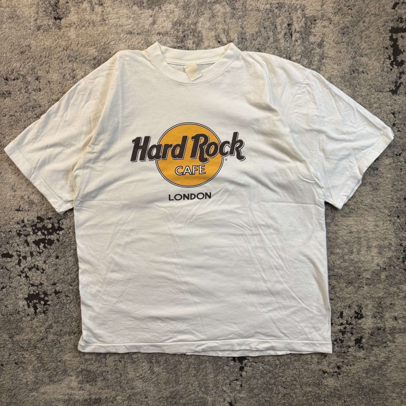 Vintage 90s Hard Rock Cafe London T-Shirt White Single Stitch Size X-XL