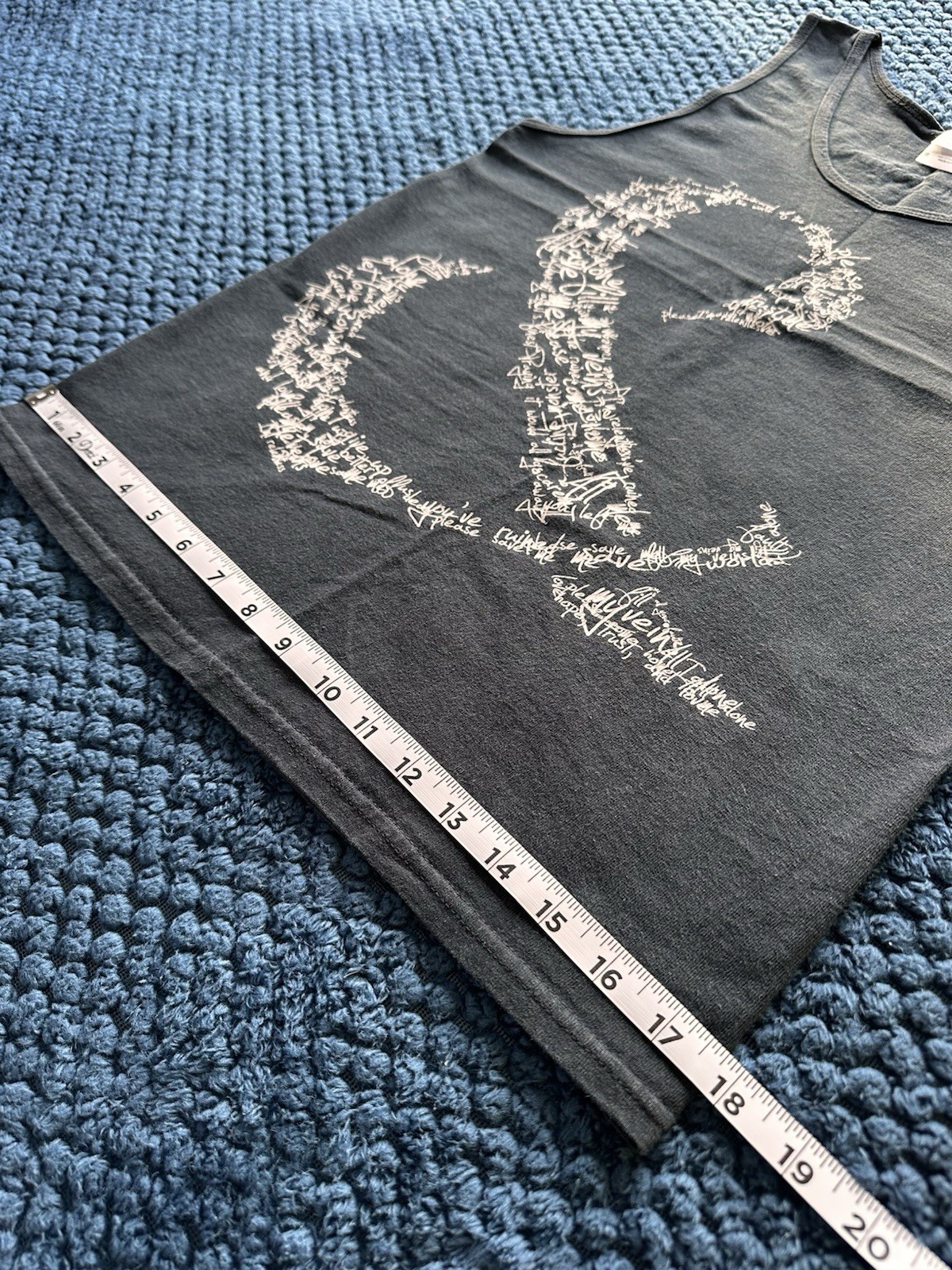 Gildan Ultra Cotton Of Mice & Men Band Graphic Gray Tank Top Scoop Neck S