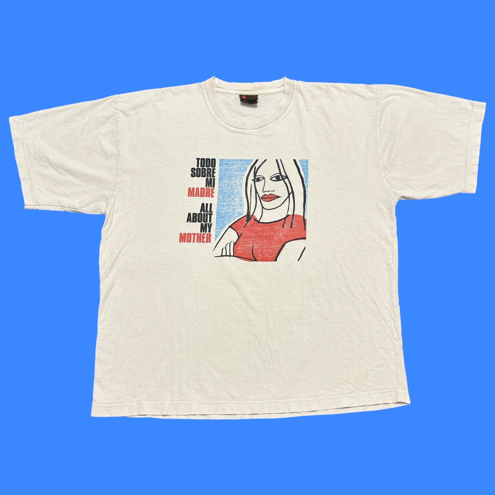 Vintage Movie Promo Shirt Mens XL White 90s Pedro Almodovar Art Graphic Cinema