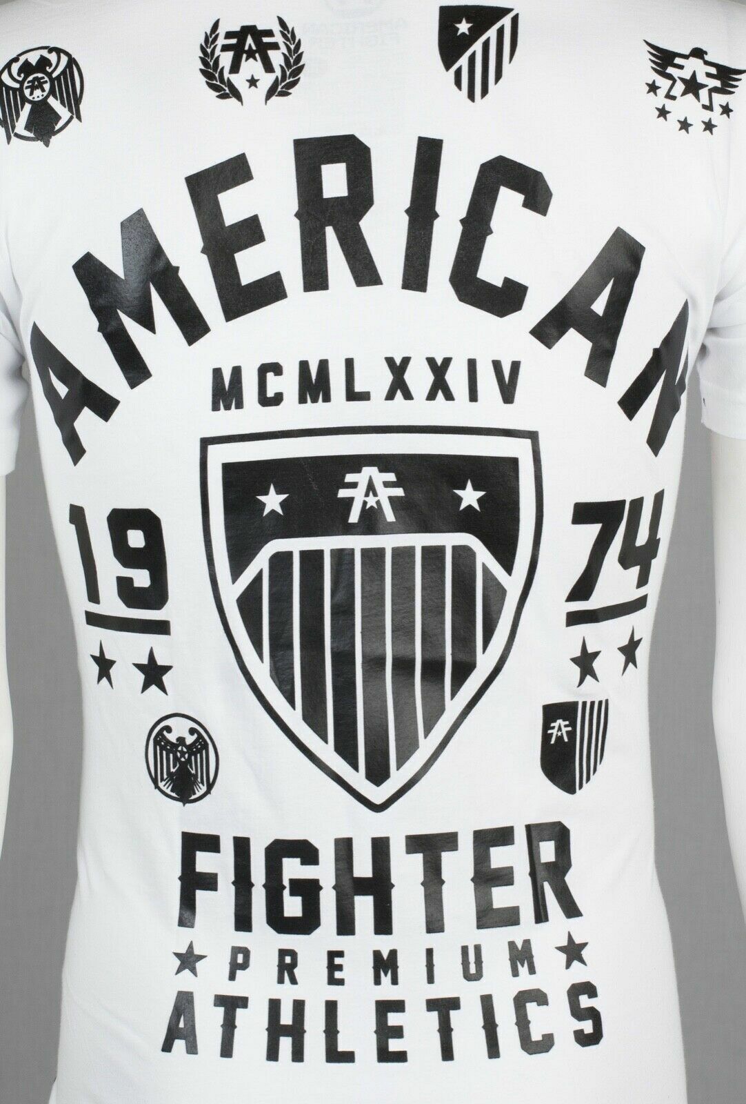AMERICAN FIGHTER Fort Hays White Athletic Mens Crewneck T-shirt S-3XL NWT