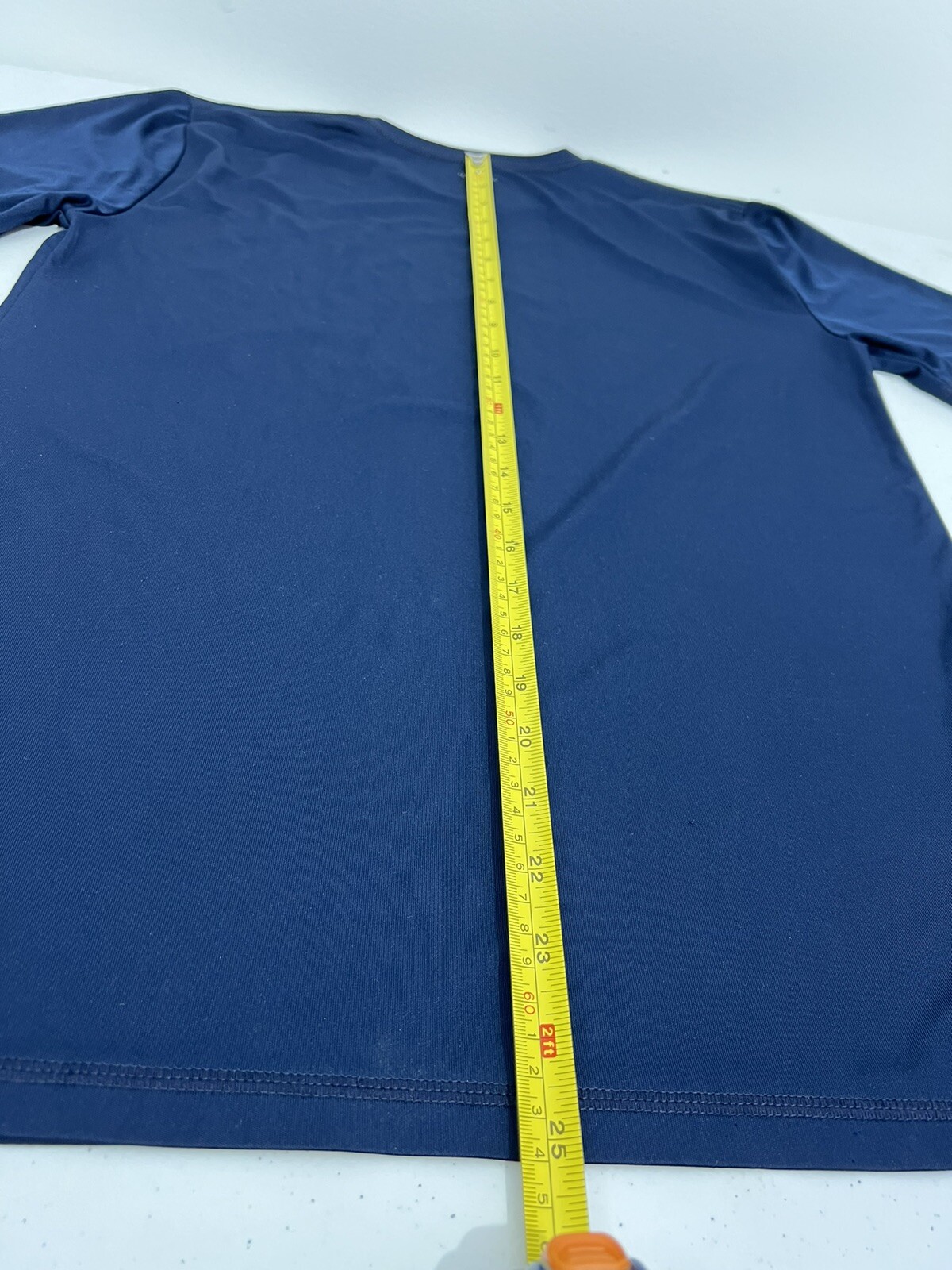 Adidas Climate Activewear Boys Shirt Navy Blue Size LG 3 Stripe Logo