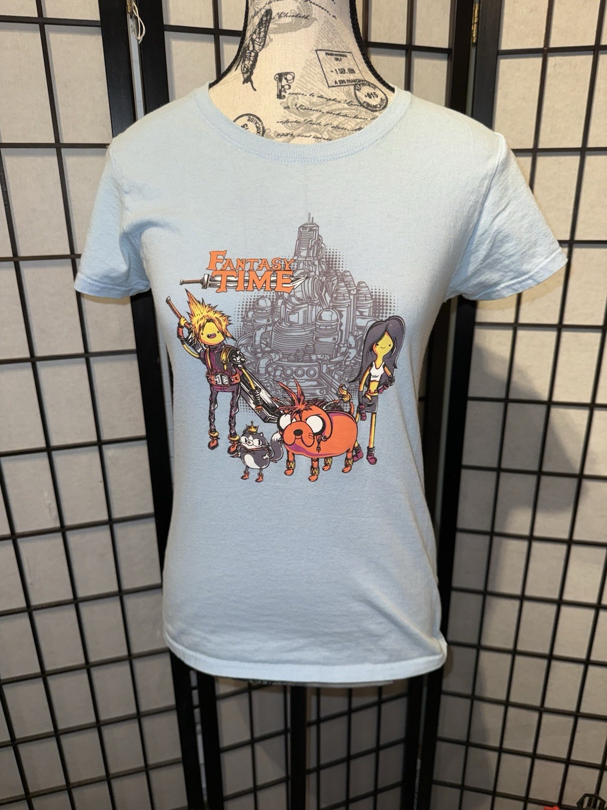 Final Fantasy 7 Adventure Time T Shirt Women’s Small