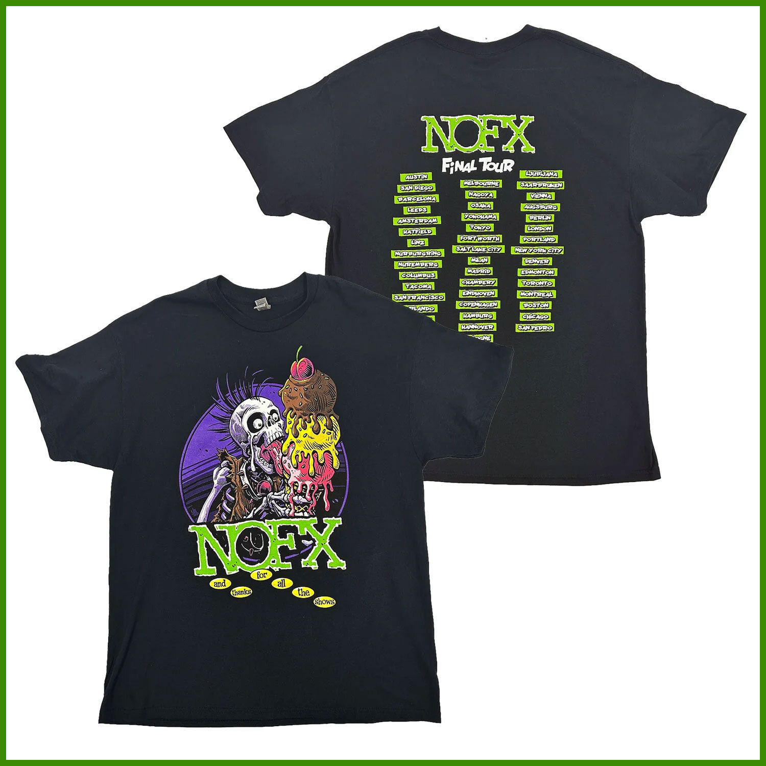 SALE- NOFX Final Tour Thanks For All The Shows Black Tshirt