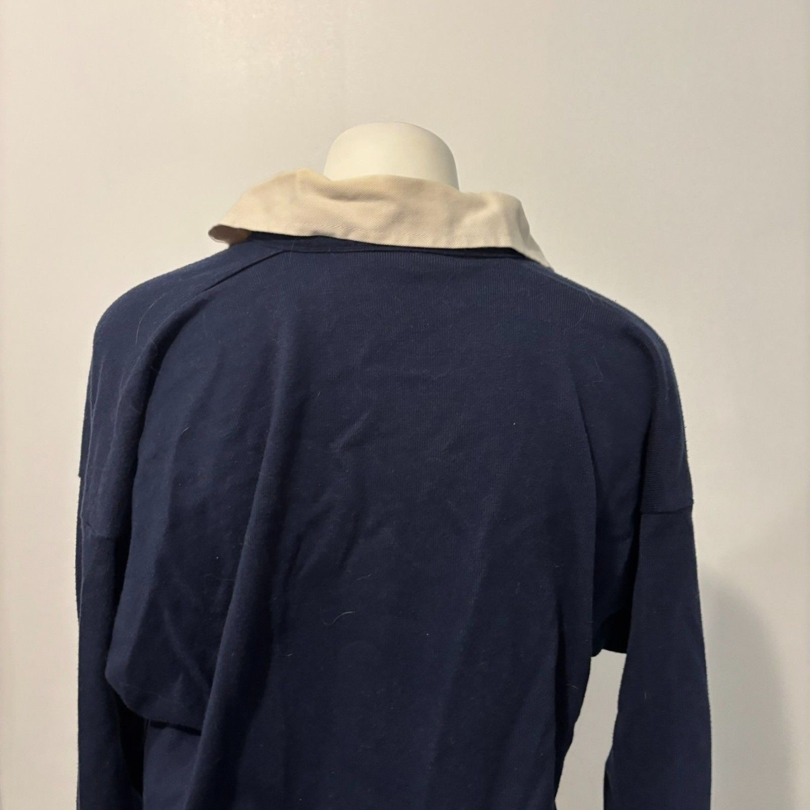 Vintage Canterbury of New Zealand Made in South Africa Navy Blue Rugby Shirt