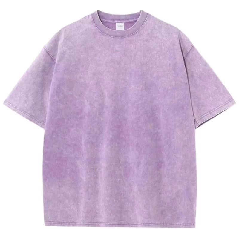 Oversized 100% Cotton Acid Wash T-shirt Heavyweight Hip Hop Style Tee
