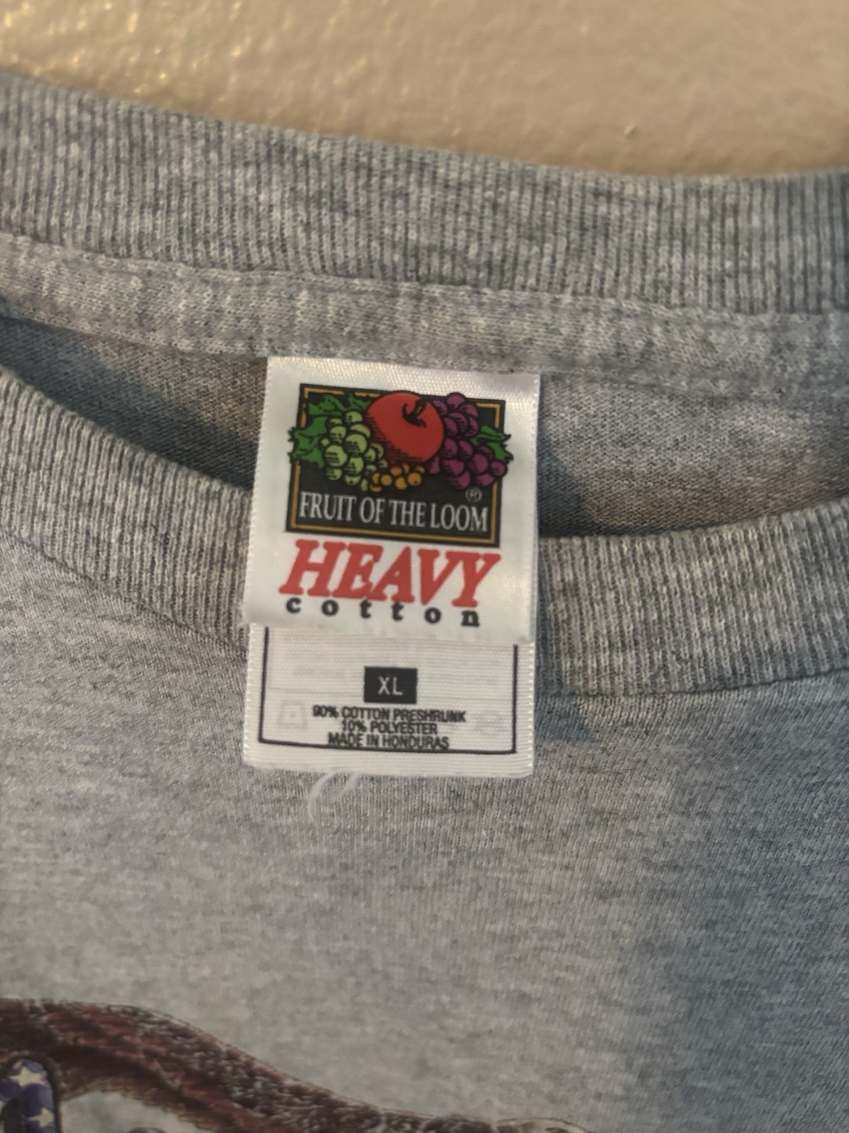 American Spirit Fruit Of The Loom Mens XL Gray Graphic Tshirt