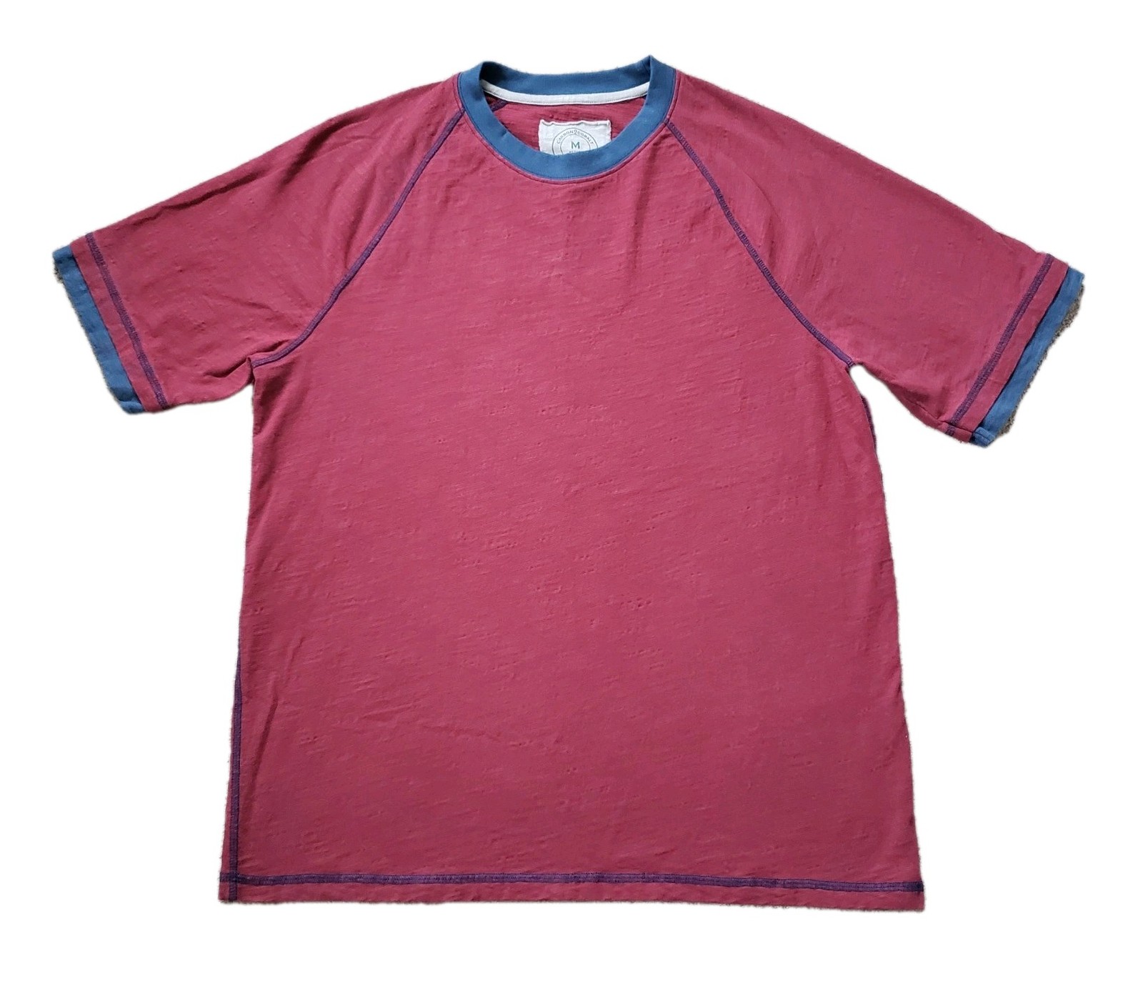 Carbon 2 Cobalt Effortlessly Cool Size Medium Mens Slub Blank Detour T-Shirt