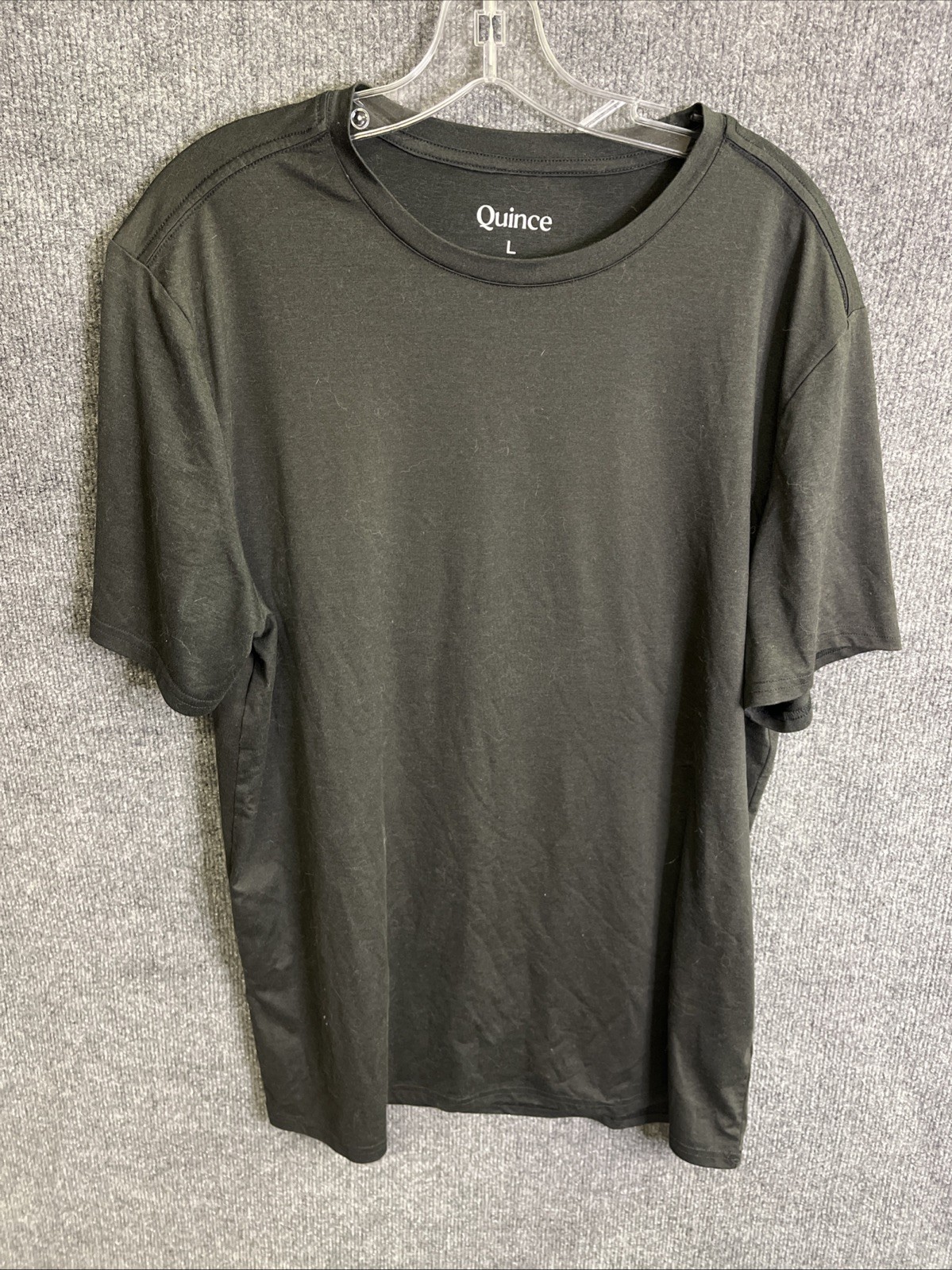 Quince Mens Short Sleeve T-Shirt L Large Black