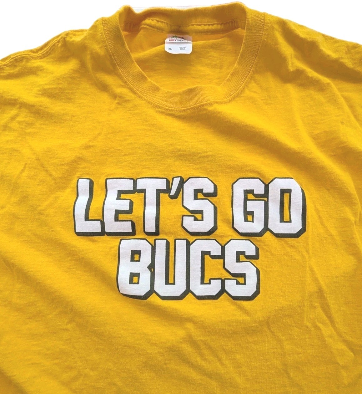 Pittsburgh Pirates Let’s Go Bucs Yellow Short Sleeve T-Shirt Men’s XL