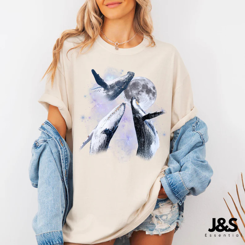 Three Whale Retro Moon Comfort Tee