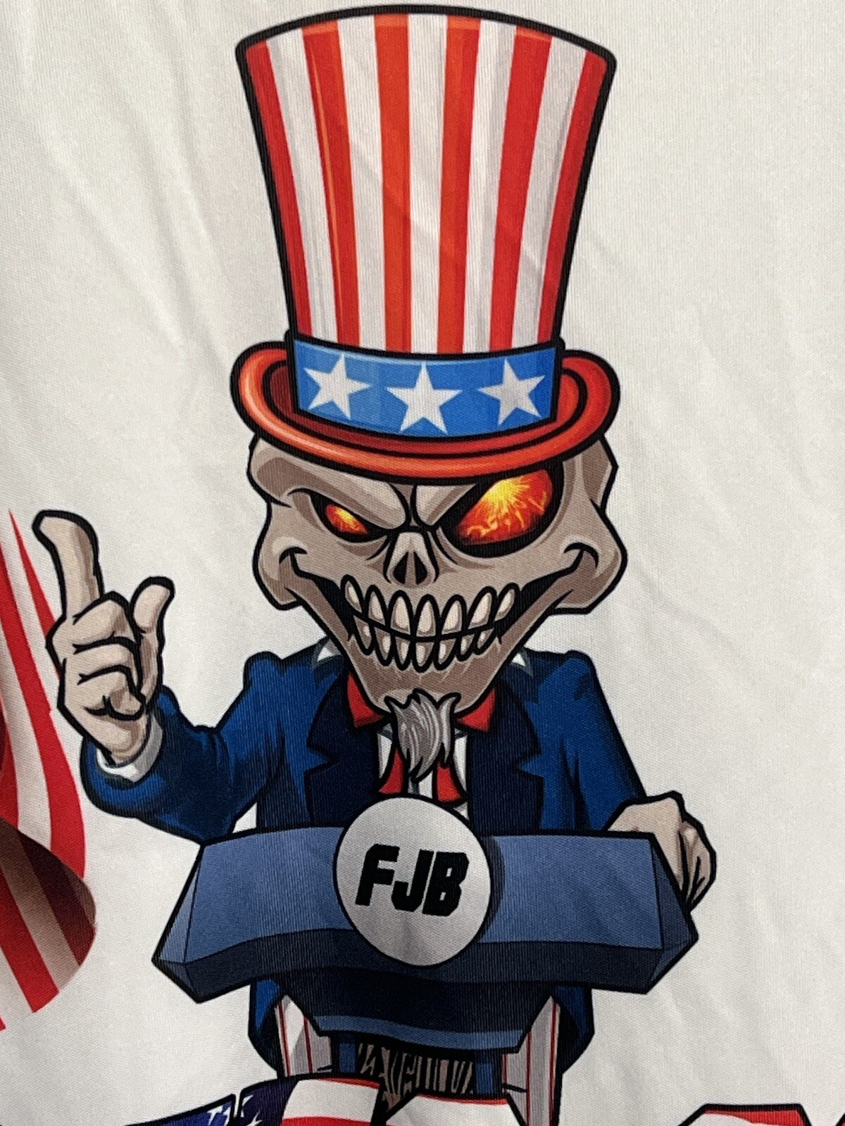 FJB “Let’s Go Brandon”-Biden Funny Political 2XL Tee-Shirt Trump 2024 USA Flag