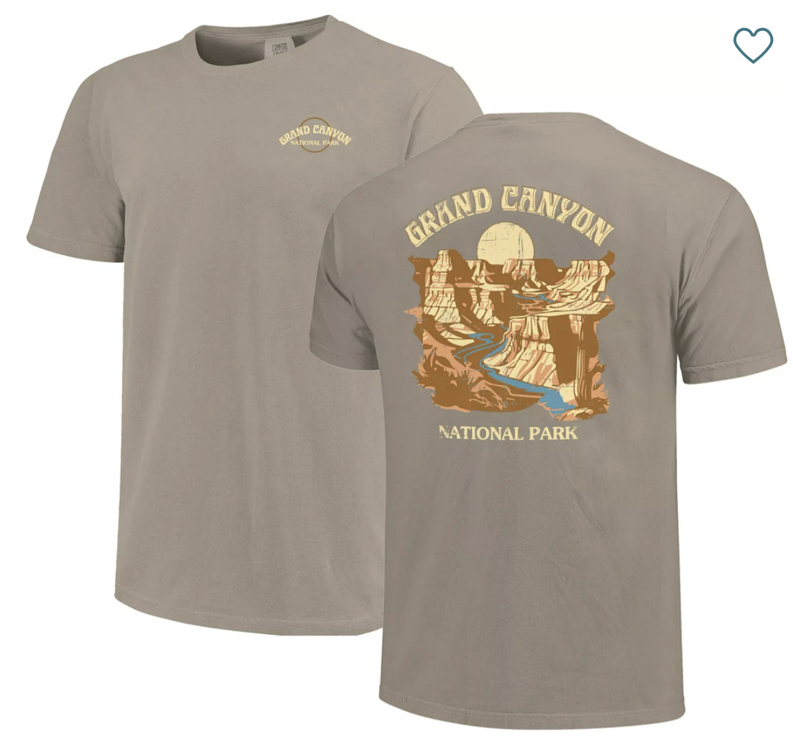 Comfort Colors Men’s Grand Canyon National Park T-Shirt S Sandstone Graphic Tee