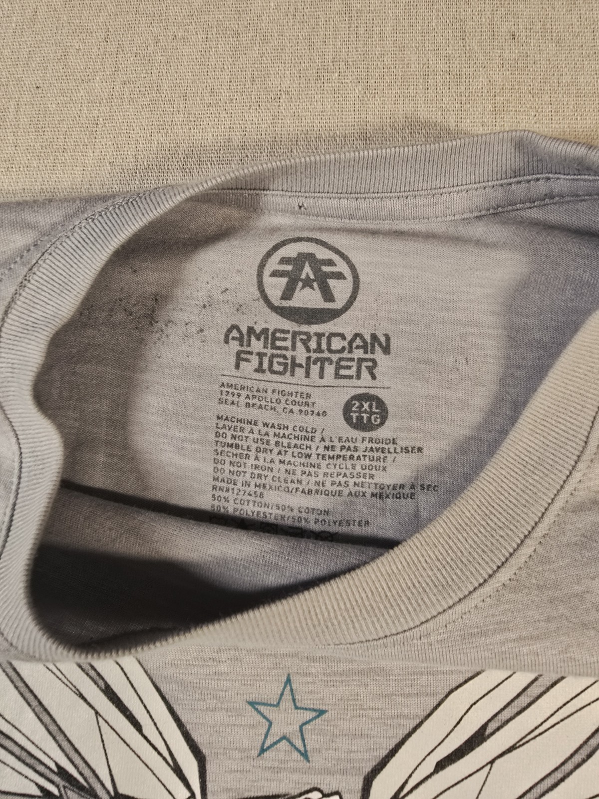 American Fighter From Affliction Premium Tshirt Mens 2xl Teal Gray Y2k 90’s