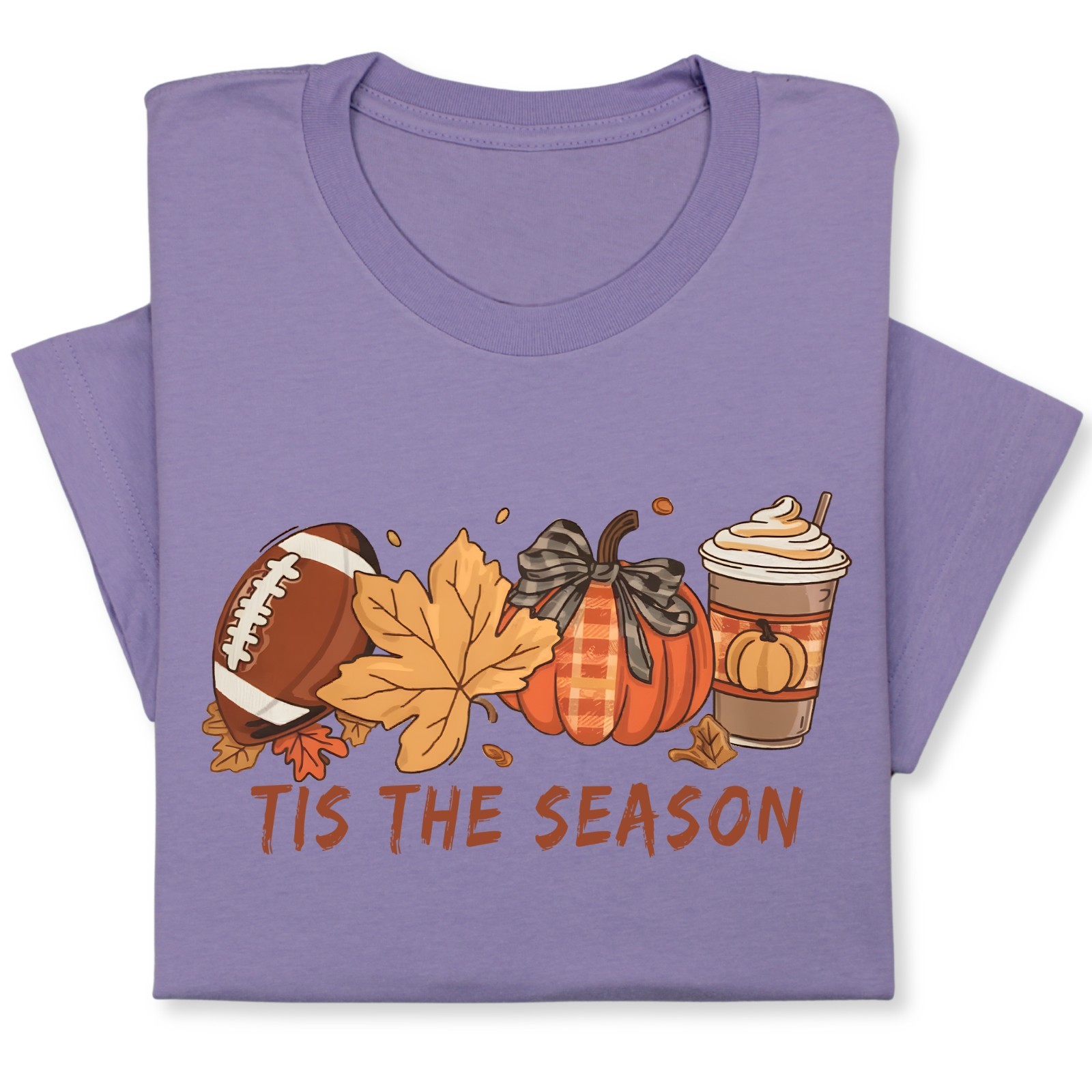 Tis the Season Fall T-Shirt, Pumpkin Spice & Football Autumn Tee