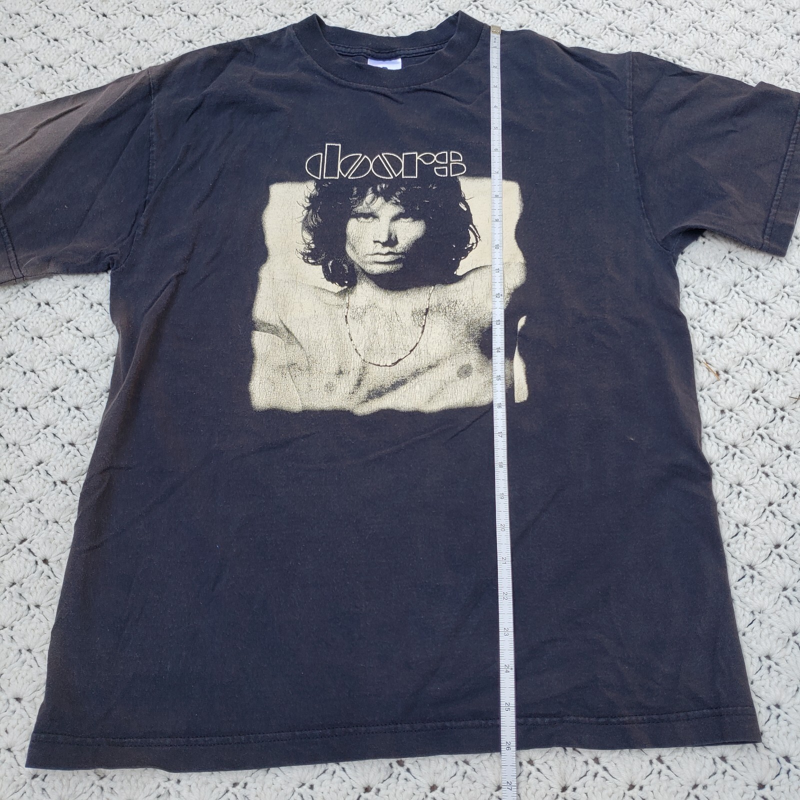 Vtg The Doors Jim Morrison Graphic Band Tour T Shirt Faded Black – Medium