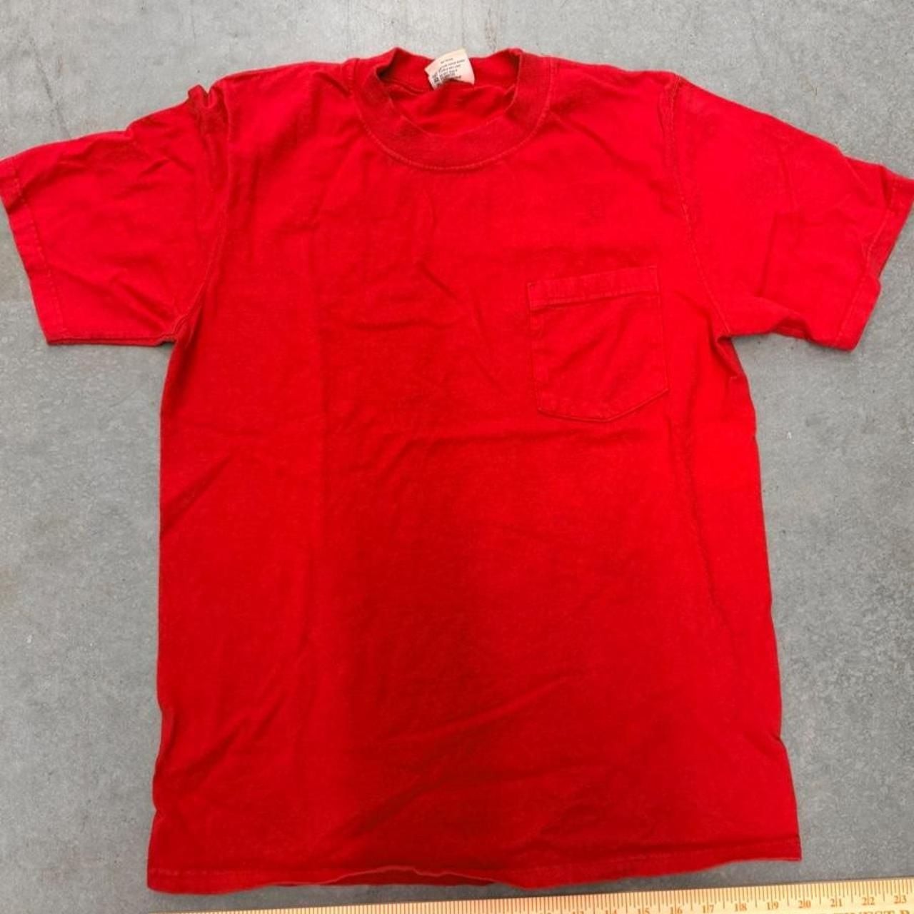 Vintage 90s Goodwear Heavyweight Red Pocket T-Shirt USA Made