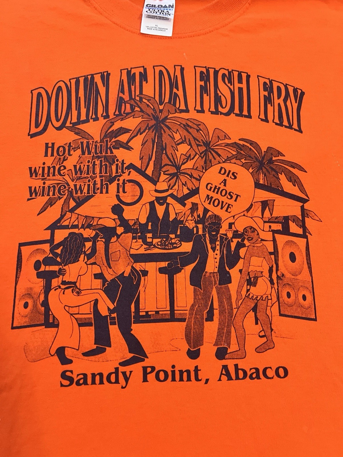 Vintage Down At Da Fish Fry Graphic T-Shirt Men’s Size 2XL Gildan Abaco